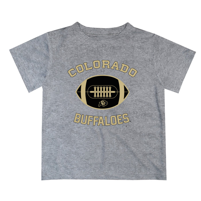 Colorado Buffaloes CU Vive La Fete Football V2 Heather Gray Short Sleeve Tee Shirt