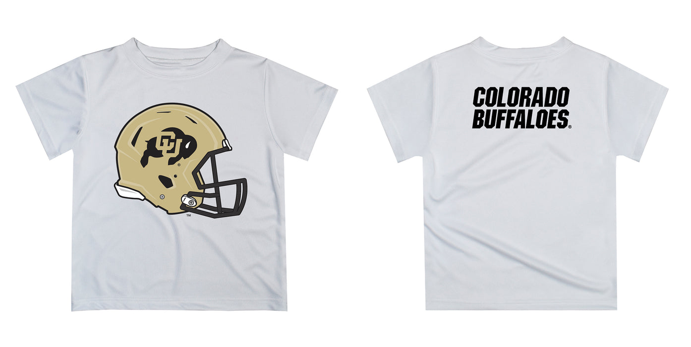 Colorado Buffaloes CU Original Dripping Football Helmet Heather Gray T-Shirt by Vive La Fete - Vive La Fête - Online Apparel Store