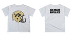 Colorado Buffaloes CU Original Dripping Football Helmet Heather Gray T-Shirt by Vive La Fete - Vive La Fête - Online Apparel Store