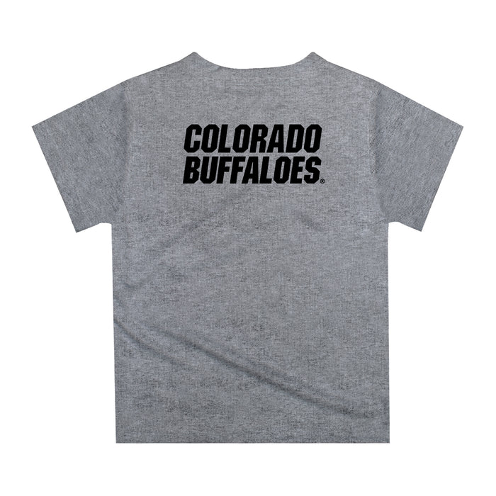 Colorado Buffaloes CU Original Dripping Football Helmet Heather Gray T-Shirt by Vive La Fete - Vive La Fête - Online Apparel Store