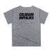 Colorado Buffaloes CU Original Dripping Football Helmet Heather Gray T-Shirt by Vive La Fete - Vive La Fête - Online Apparel Store