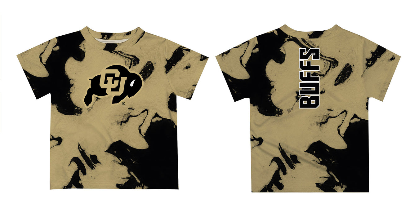Colorado Buffaloes CU Vive La Fete Marble Boys Game Day Gold Short Sleeve Tee - Vive La Fête - Online Apparel Store