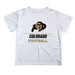 Colorado Buffaloes CU Vive La Fete Football V1 White Short Sleeve Tee Shirt