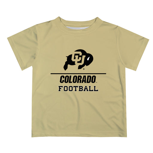 Colorado Buffaloes CU Vive La Fete Football V1 Gold Short Sleeve Tee Shirt