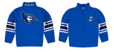 Creighton University Bluejays Vive La Fete Game Day Blue Quarter Zip Pullover Stripes on Sleeves - Vive La Fête - Online Apparel Store