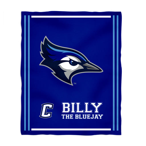 Creighton University Bluejays Vive La Fete Kids Game Day Blue Plush Soft Minky Blanket 36 x 48 Mascot