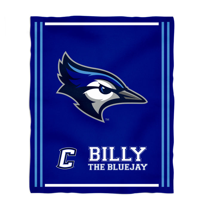 Creighton University Bluejays Vive La Fete Kids Game Day Blue Plush Soft Minky Blanket 36 x 48 Mascot