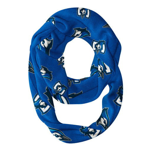 Creighton Bluejays Vive La Fete Repeat Logo Game Day Collegiate Women Light Weight Ultra Soft Infinity Scarf