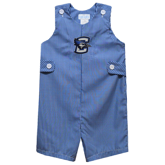 Creighton University Bluejays Embroidered Royal Gingham Boys Jon Jon