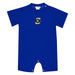 Creighton University Bluejays Embroidered Royal Knit Short Sleeve Boys Romper