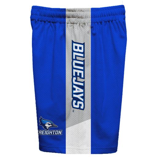 Creighton Bluejays Vive La Fete Game Day Blue Stripes Boys Solid Gray Athletic Mesh Short - Vive La Fête - Online Apparel Store