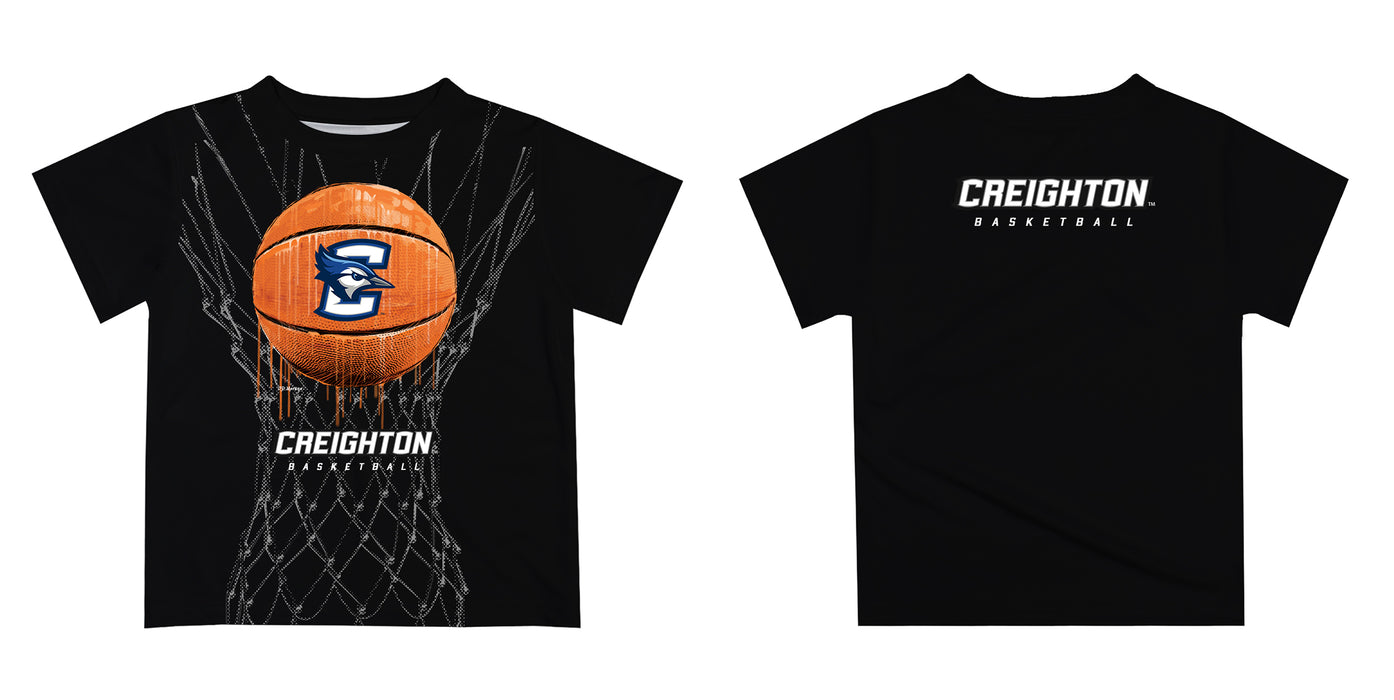 Creighton Bluejays Original Dripping Basketball Blue T-Shirt by Vive La Fete - Vive La Fête - Online Apparel Store