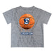 Creighton Bluejays Original Dripping Basketball Heather Gray T-Shirt by Vive La Fete
