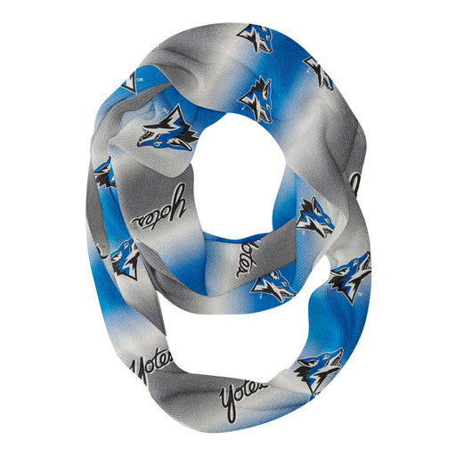 Cal State San Bernardino Coyotes Vive La Fete All Over Logo Game Day Collegiate Women Ultra Soft Knit Infinity Scarf