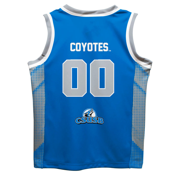 Cal State San Bernardino Coyotes CSUSB Vive La Fete Game Day Blue Boys Fashion Basketball Top - Vive La Fête - Online Apparel Store