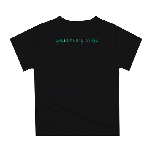 Sacramento State Hornets Original Dripping Football Black T-Shirt by Vive La Fete - Vive La Fête - Online Apparel Store