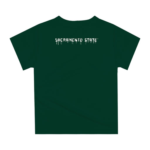 Sacramento State Hornets Original Dripping Football Green T-Shirt by Vive La Fete - Vive La Fête - Online Apparel Store