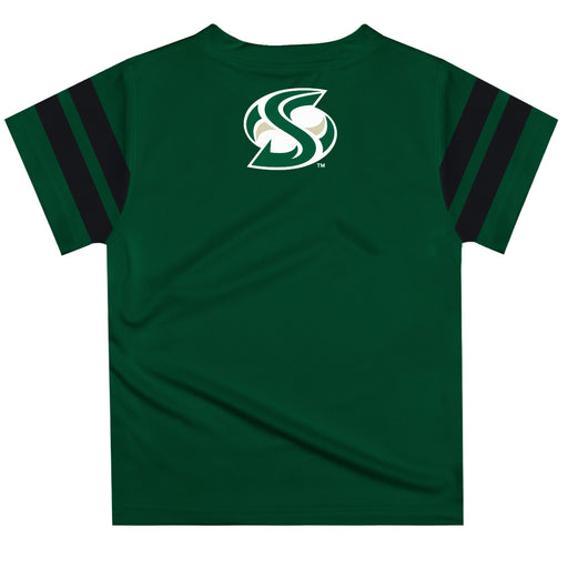Sacramento State Hornets Vive La Fete Boys Game Day Green Short Sleeve Tee with Stripes on Sleeves - Vive La Fête - Online Apparel Store