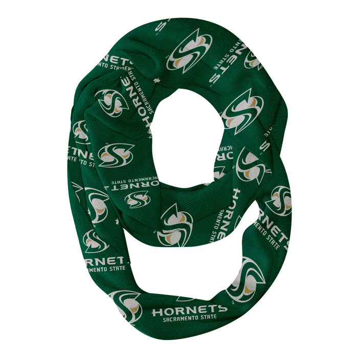 Sacramento State Hornets Vive La Fete Repeat Logo Game Day Collegiate Women Light Weight Ultra Soft Infinity Scarf