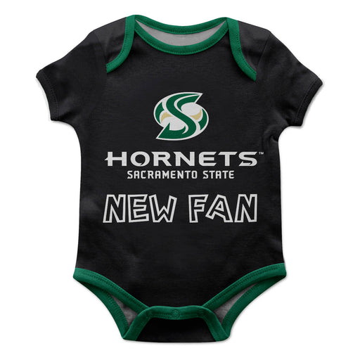 Sacramento State Hornets Vive La Fete Infant Game Day Black Short Sleeve Onesie New Fan Logo and Mascot Bodysuit