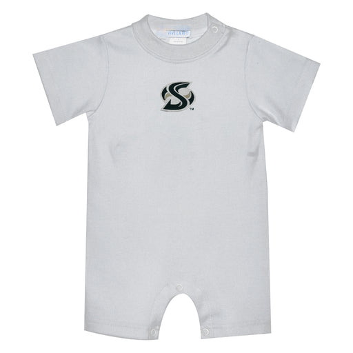 Sacramento State Hornets Embroidered White Knit Short Sleeve Boys Romper