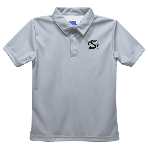 Sacramento State Hornets Embroidered Gray Short Sleeve Polo Box Shirt