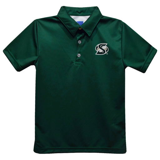 Sacramento State Hornets Embroidered Hunter Green Short Sleeve Polo Box Shirt