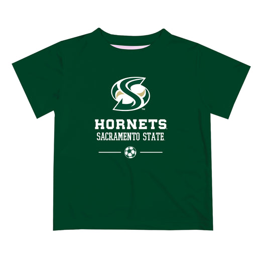 Sacramento State Hornets Vive La Fete Soccer V1 Green Short Sleeve Tee Shirt
