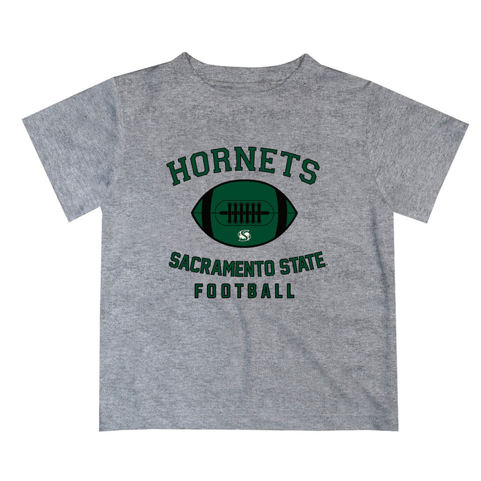 Sacramento State Hornets Vive La Fete Football V2 Gray Short Sleeve Tee Shirt