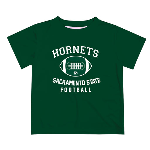 Sacramento State Hornets Vive La Fete Football V2 Green Short Sleeve Tee Shirt