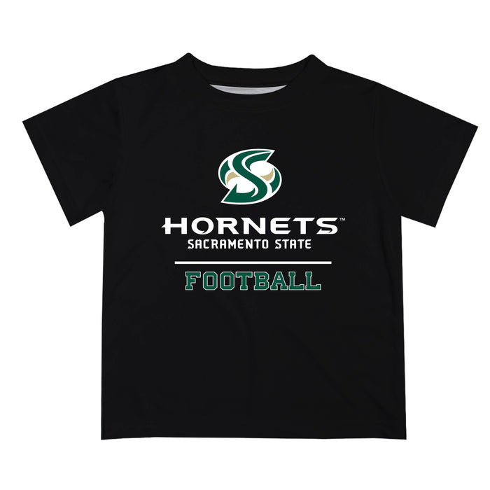 Sacramento State Hornets Vive La Fete Football V1 Black Short Sleeve Tee Shirt