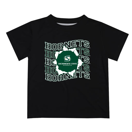 Sacramento State Hornets Vive La Fete  Black Art V1 Short Sleeve Tee Shirt