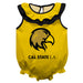 Cal State Los Angeles Golden Eagles Gold Sleeveless Ruffle Onesie Logo Bodysuit by Vive La Fete