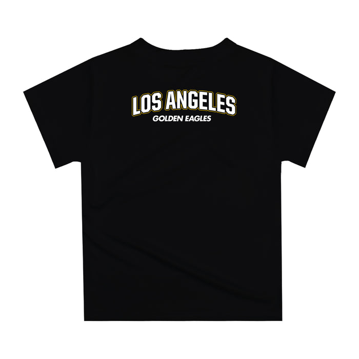 Cal State Los Angeles Golden Eagles Original Dripping Basketball Black T-Shirt by Vive La Fete - Vive La Fête - Online Apparel Store