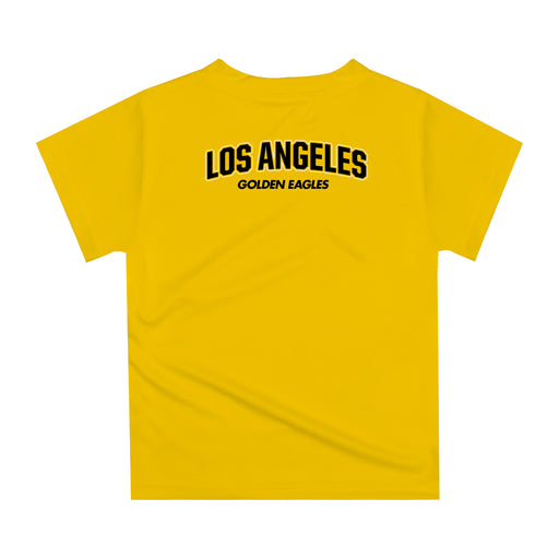 Cal State Los Angeles Golden Eagles Original Dripping Basketball Gold T-Shirt by Vive La Fete - Vive La Fête - Online Apparel Store