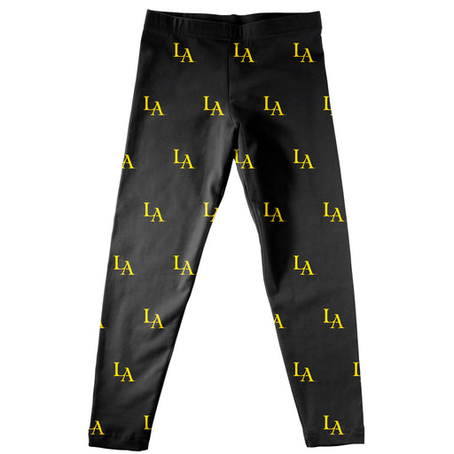 Cal State LA Golden Eagles Vive La Fete Girls Game Day All Over Logo Elastic Waist Classic Play Black Leggings Tights - Vive La Fête - Online Apparel Store