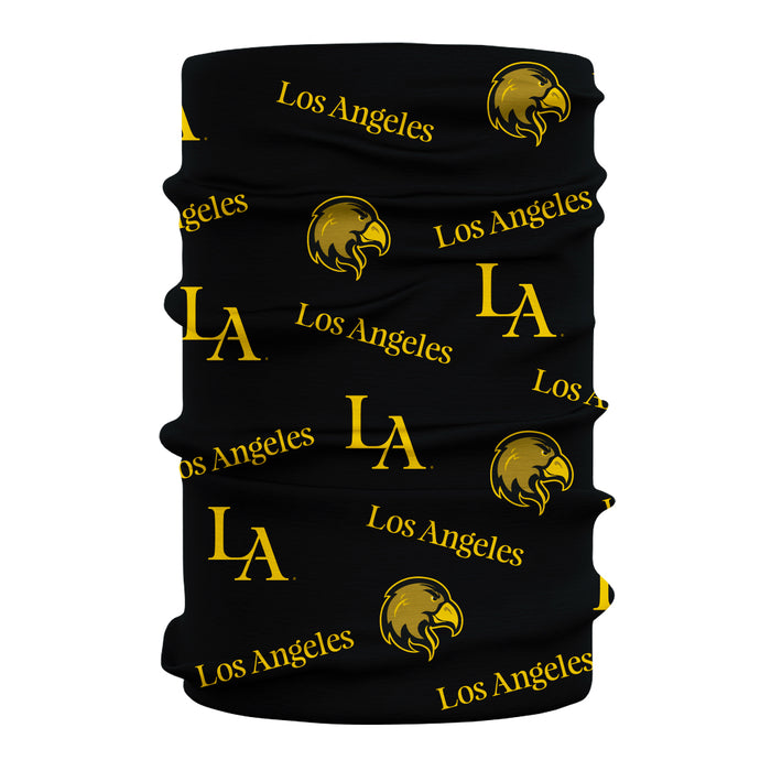 Cal State LA Golden Eagles Vive La Fete All Over Logo Game Day  Collegiate Face Cover Soft 4-Way Stretch Neck Gaiter - Vive La Fête - Online Apparel Store
