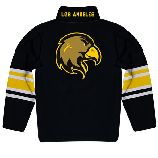 Cal State LA Golden Eagles Vive La Fete Game Day Black Quarter Zip Pullover Stripes on Sleeves - Vive La Fête - Online Apparel Store