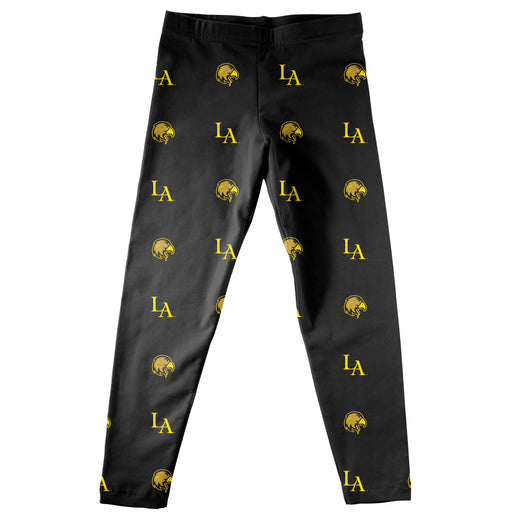 Cal State LA Golden Eagles Vive La Fete Girls Game Day All Over Logo Elastic Waist Classic Play Black Leggings Tights - Vive La Fête - Online Apparel Store