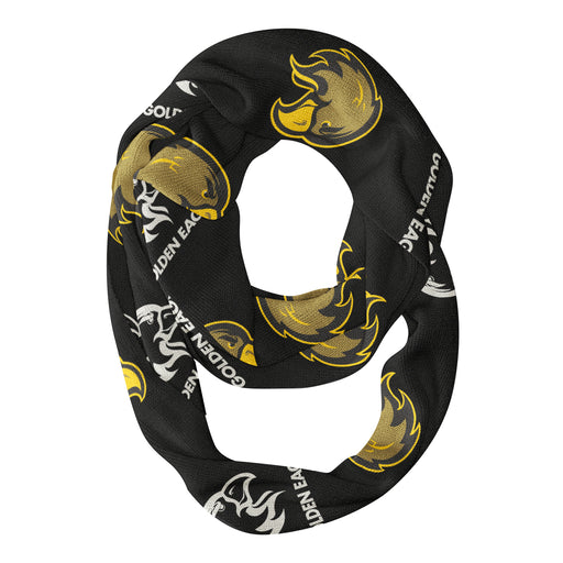 Cal State LA Golden Eagles Vive La Fete Repeat Logo Game Day Collegiate Women Light Weight Ultra Soft Infinity Scarf