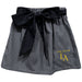 Cal State Los Angeles Golden Eagles Embroidered Black Gingham Skirt With Sash