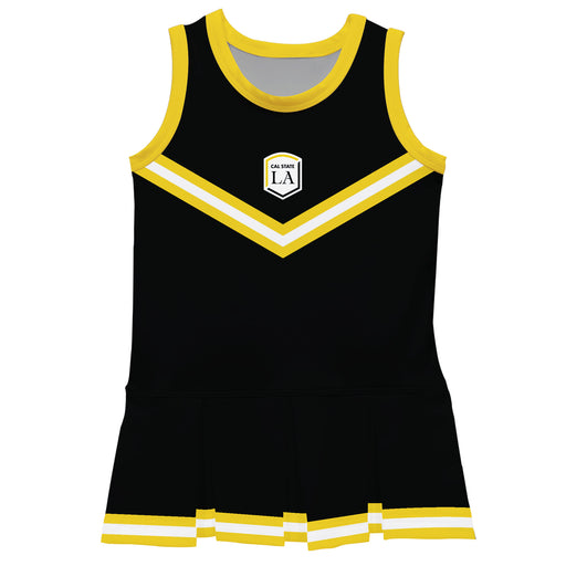 Cal State Los Angeles Golden Eagles Vive La Fete Game Day Black Sleeveless Cheerleader Dress