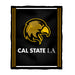 Cal State LA Golden Eagles Vive La Fete Kids Game Day Black Plush Soft Minky Blanket 36 x 48 Mascot