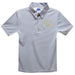 Cal State Los Angeles Golden Eagles Embroidered Gray Stripes Short Sleeve Polo Box Shirt