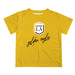 Cal State LA Golden Eagles Vive La Fete Script V1 Gold Short Sleeve Tee Shirt