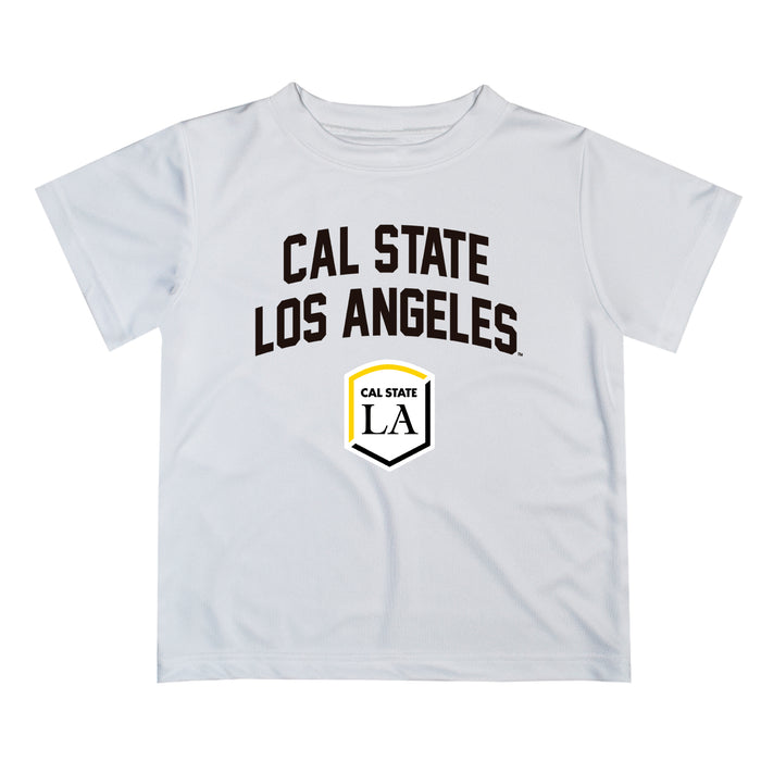 Cal State LA Golden Eagles Vive La Fete Boys Game Day V2 White Short Sleeve Tee Shirt