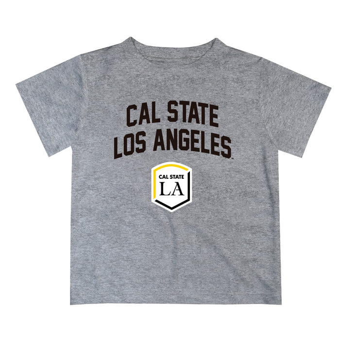 Cal State LA Golden Eagles Vive La Fete Boys Game Day V2 Heather Gray Short Sleeve Tee Shirt