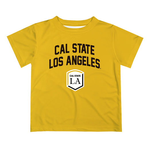 Cal State LA Golden Eagles Vive La Fete Boys Game Day V2 Gold Short Sleeve Tee Shirt
