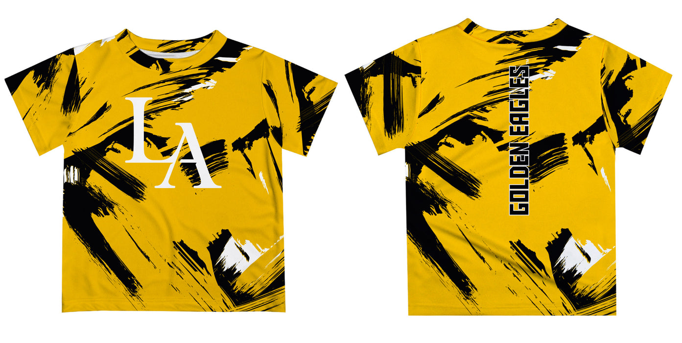 Cal State Los Angeles Golden Eagles Vive La Fete Boys Game Day Gold Short Sleeve Tee Paint Brush - Vive La Fête - Online Apparel Store