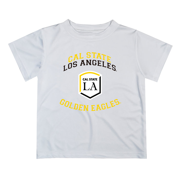 Cal State LA Golden Eagles Vive La Fete Boys Game Day V1 White Short Sleeve Tee Shirt